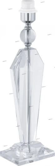 49856 Основание настольной лампы хрустальное Eglo Glasbury, 1 лампа, хром с прозрачным