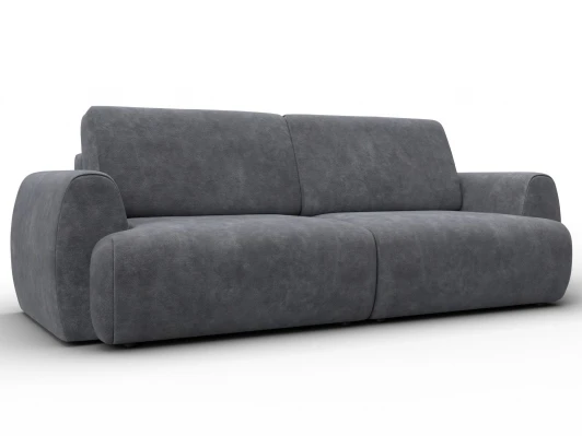 136926 Диван прямой Лига-115 НПБ (ДСП,Фанера,Велюр/Темно-серый) Лига Диванов 136926