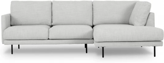 727519 Диван Ricadi угловой ОГОГО (арт.727519), (Ткань,Рогожка/Светло-серый)