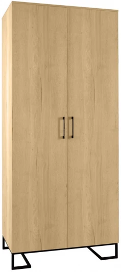 4009293h_Натур Шкаф R-Home двухстворчатый без зеркал Loft Дуб Натур