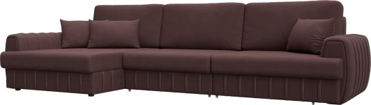 129312L Диван угловой Лига-057 НПБ Лонг угол левый Лига Диванов (Замша) арт.129312L