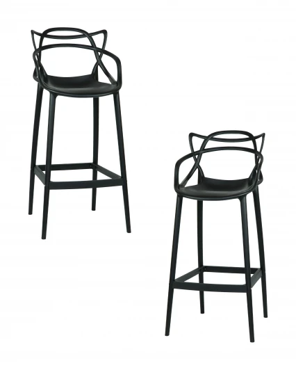 LMZL-PP601C-N2_P_B-03 Набор 2 шт Стул барный DOBRIN MASTERS BAR (чёрный (B-03)) LMZL-PP601C-N2_P_B-03 Dobrin D0000000000000013303