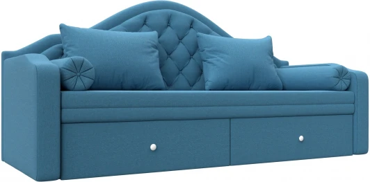 123172 Диван детский прямой Сойер (Голубой/Рогожка) Лига Диванов арт.123172