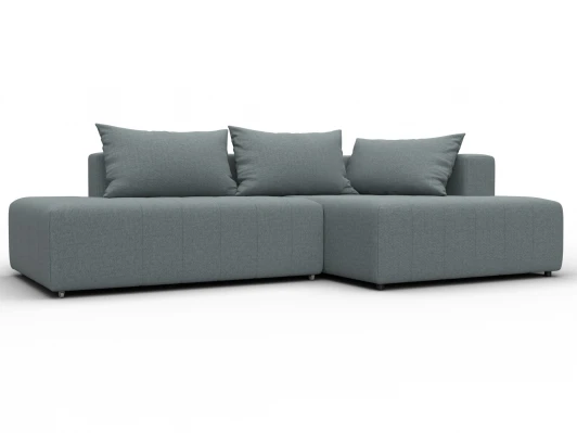 134811 Диван угловой Лига-103 НПБ угол правый (ДСП,Брус,Фанера,Рогожка/Серый) Лига Диванов 134811