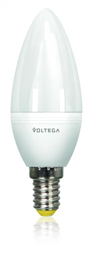 5727 Лампочка светодиодная E14 6W 220V 500 lm 2800K теплый желтый свет Voltega Simple 5727