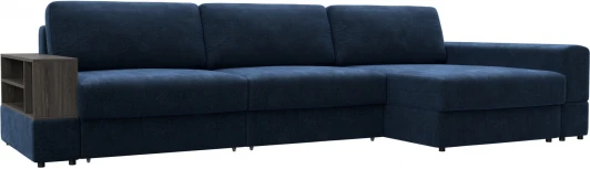 129100 Диван угловой с полкой Лига-055 НПБ Лонг угол универсальный Лига Диванов (Шенилл) арт.129100