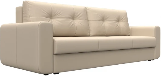 121275 Диван прямой Лига-031 (Бежевый/Экокожа) Лига Диванов арт.121275