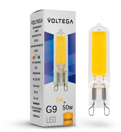 7181 Светодиодная лампа Voltega Simple 7181 Capsule 5W 3000K G9
