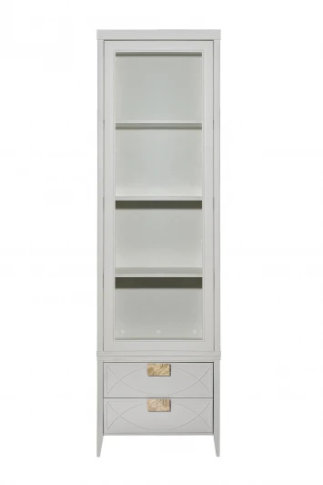 151SV-000021 151SV-000021 Шкаф-витрина 1 стеклянный фасад с тумбой прикроватной с 2-мя ящиками Garda Decor