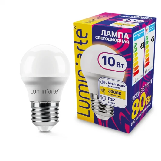 LSTD-G45-10W3KE27 Светодиодная лампа 10Вт 3000K E27 Lumin'arte LSTD-G45-10W3KE27