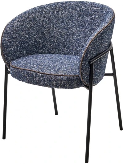 619M05461 Стул GUST цвет стальной синий TOPIC 330 / черный каркас / Товарный знак DISAUR