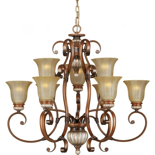 704-09-52 antique silver + dark brown Подвесная люстра N-Light 704 704-09-52 antique silver + dark brown