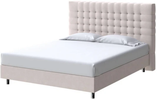 2026813 PROxSON Кровать Tallinn Boxspring Standart (Ткань: Рогожка Тетра Бежевый) 180x200