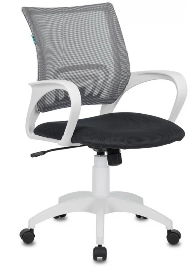 CH-W695N/DG/TW-12 Кресло Бюрократ CH-W695N темно-серый TW-04 TW-12 сетка/ткань крестовина пластик пластик белый