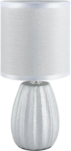8172/1T Настольная лампа Lumion Evana 8172/1T серебро/серый керамика/текстиль E14 1*40W 220V (выключатель, круглые)