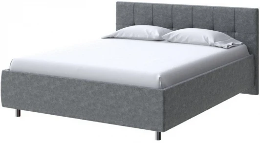 2013371 PROxSON Кровать Diamo без основания (Ткань: Велюр Gratta 4 Серый космос) 160x200