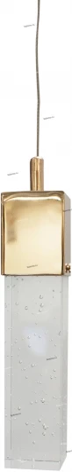 08510-1A.33(3000К) Подвес светодиодный Kink Light Аква, 1 плафон, золото с прозрачным