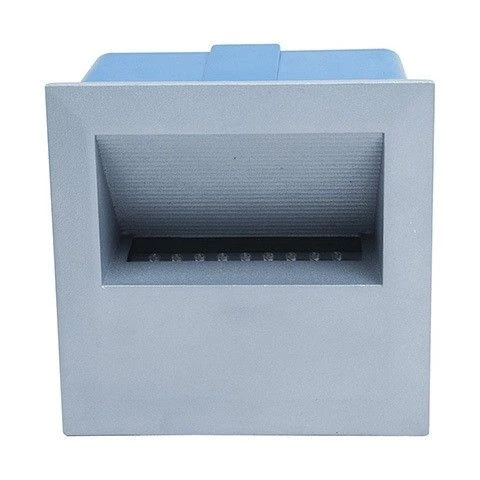 HL932L (079-007-0002) white Светильник встраиваемый в стену уличный светодиодный Horoz Kalsit, 1 лампа, серый с синим