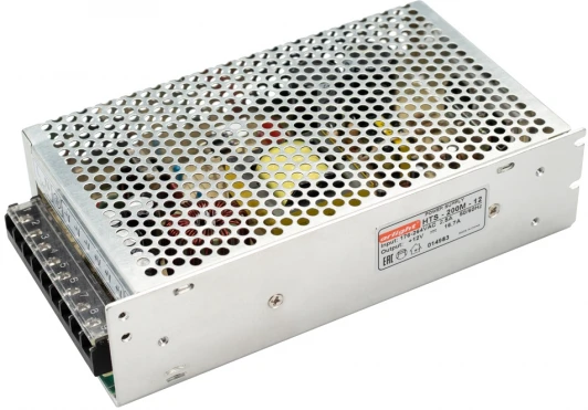 014983 Блок питания HTS-200M-12 (12V, 16.7A, 200W) (IP20 Сетка) 014983 Arlight HTS