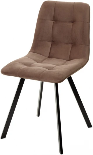 461MC04652 Стул CHILLI-Q SQUARE молочный шоколад #12, велюр / черный каркас, 4 шт./1 к