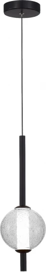 SL6120.403.01 Подвесной светильник ST Luce Peek SL6120.403.01 Черный/Прозрачное кракелированное стекло LED 1*8,5W