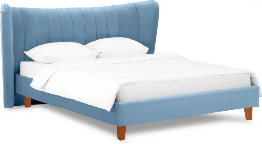 574787 Кровать Queen II Agata L ОГОГО (арт.574787), (Ткань/Голубой)