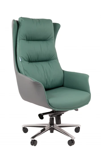 CHAIRMAN 523 ЭКО Офисное кресло Chairman 523 Россия экокожа зеленый/серый 7216677