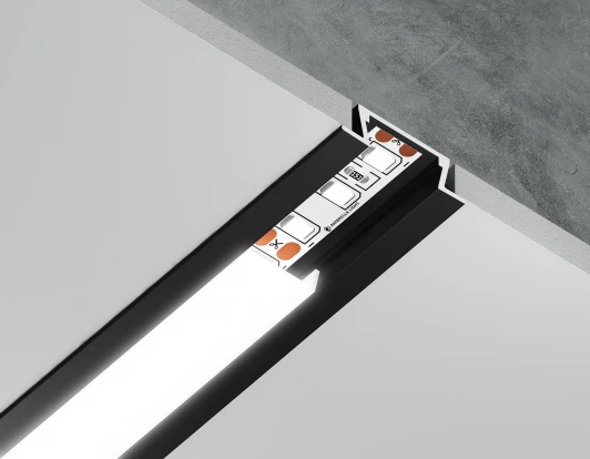 GP1001BK Алюминиевый профиль встраиваемый для светодиодной ленты до 11мм Ambrella Illumination GP1001BK