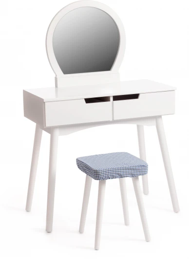 15036 Туалетный столик с зеркалом и табуретом Secret De Maison FABRON (mod. TT-DT033) Белый (White) (МДФ+сосна)