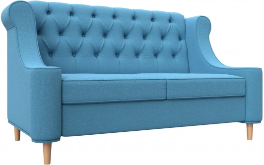 123801 Диван кухонный прямой Бронкс (Голубой/Рогожка) Лига Диванов арт.123801