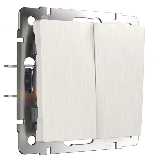 W1120013 Выключатель двухклавишный (перламутровый рифленый) Werkel W1120013 (a051172)