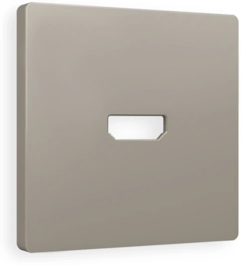 AP3740 Лицевая панель Ambrella Volt ALFA (Серо-бежевый матовый) для HDMI розетки QUANT AP3740