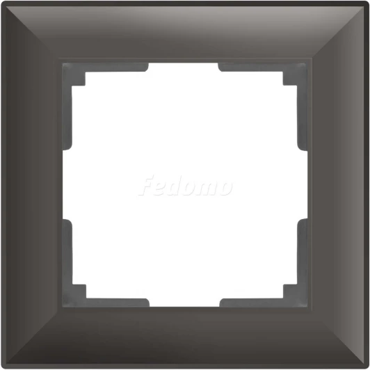 WL14-Frame-01 GR-BR Рамка на 1 пост Werkel Fiore, серо-коричневый