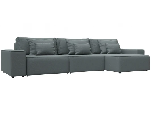 129857 Диван угловой Лига-074 угол универсальный (ДСП/Пластик/Рогожка/Серый) Лига Диванов 129857