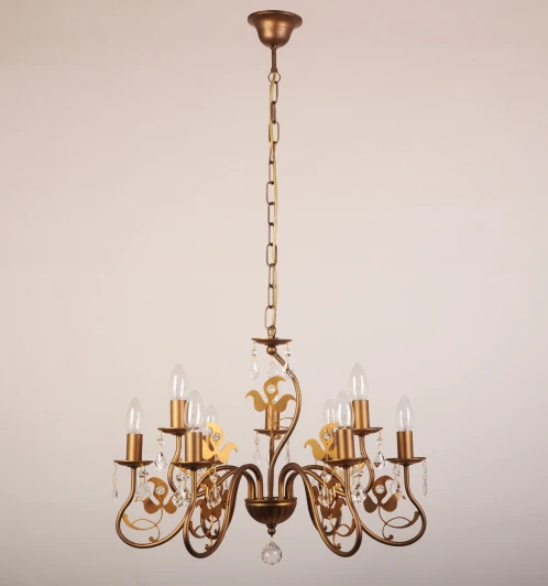 520L6+3GD Подвесная люстра Abrasax 520L6+3GD (220V, на цепи, подсвечник, свеча)