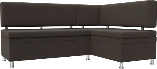 122525 Диван кухонный угловой Стайл правый угол (Коричневый/Рогожка) Лига Диванов арт.122525