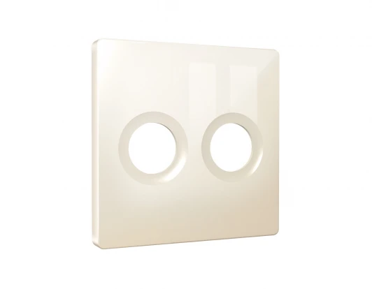 AP3133 Лицевая панель для двойной ТВ-розетки (бежевый глянец) Ambrella Volt QUANT AP3133