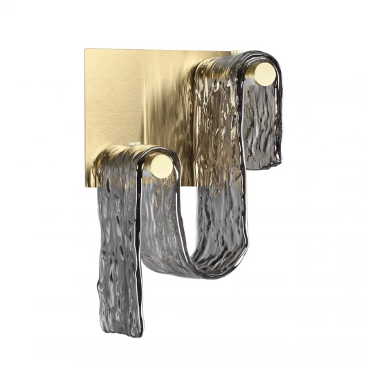 5106/11WL Настенный светильник светодиодный Odeon Light Flow 5106/11WL золотой брашинг/дымчатый металл/стекло LED x 11W 4000K (220V)