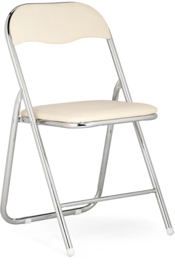 15481 Стул Woodville на металлокаркасе Fold 1 складной beige / chrome 15481