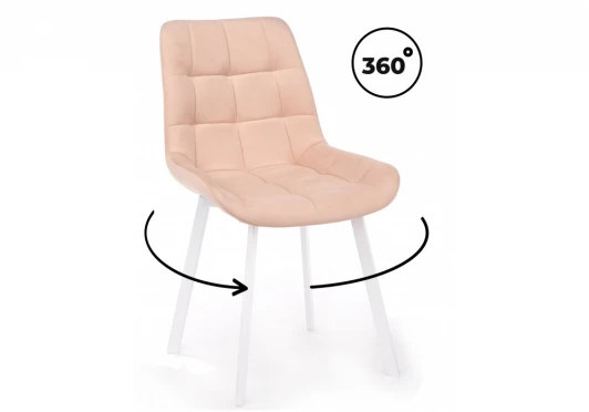 632479 Стул на металлокаркасе Челси 360 П бежевый (zd 210) / белый np 632479