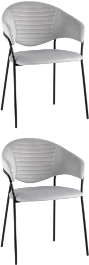 УТ000037752 Стул Stool Group Алексис велюр серый 2 шт арт.УТ000037752