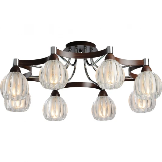 418-08-13WBB chrome + wengue Потолочная люстра N-Light 418 418-08-13WBB chrome + wengue