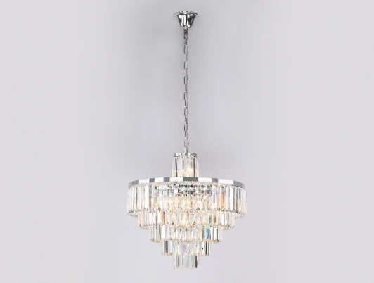 31114/S nickel Подвесной светильник Newport 31100 31114/S nickel (220V, хрусталь, на цепи)