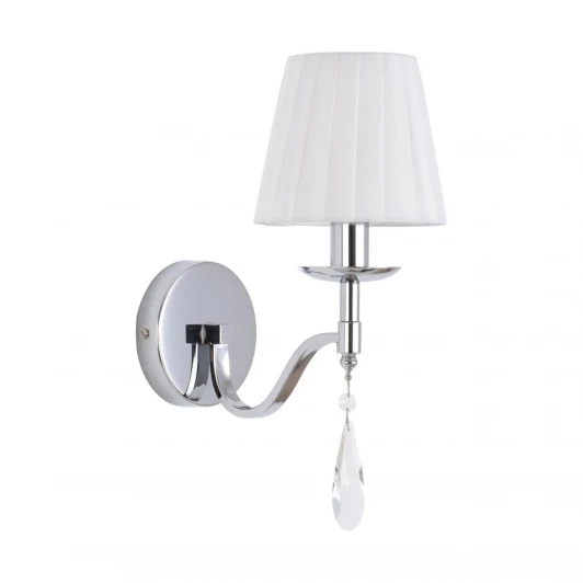 8316/1W Бра с хрустальными подвесками Lumion Magda 8316/1W хром/белый, металл/хрусталь/текстиль E14 1*40W 220V