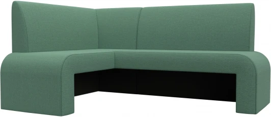 126135L Диван кухонный угловой Кармен левый угол (Зеленый/Рогожка) Лига Диванов арт.126135L
