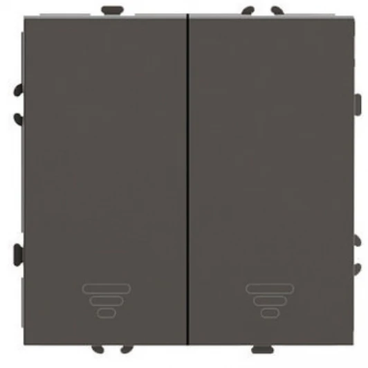 50367 Выключатель двухклавишный самовозвратный (антрацит, soft touch) Stekker Эмили 50367