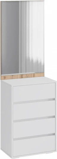 593727 Готовая прихожая Роут с зеркалом (Роут с зеркалом белый / дуб вотан) Woodville арт.593727