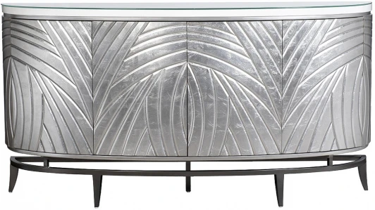 ART-2932 Комод серебристый с декором 182*41*97см Garda Decor арт.ART-2932