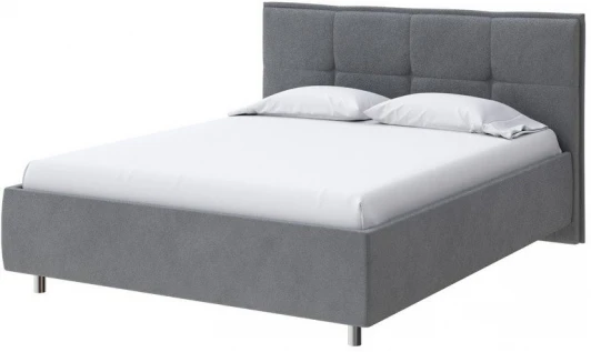 1928313 PROxSON Кровать Lino без основания (Ткань: Велюр Monopoly Британский серый (996)) 80x200