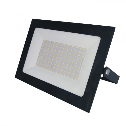 ULF-F21-100W/3000K IP65 200-250В BLACK Прожектор светодиодный уличный 3000К черный Uniel ULF-F21-100W/3000K IP65 200-250В BLACK